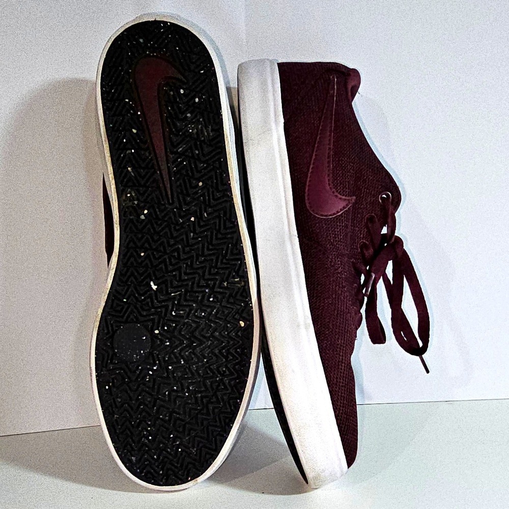 Nike SB Burgundy Mesh Low Top Sneakers Skate Shoes Men Size 10 - Picture 7 of 13